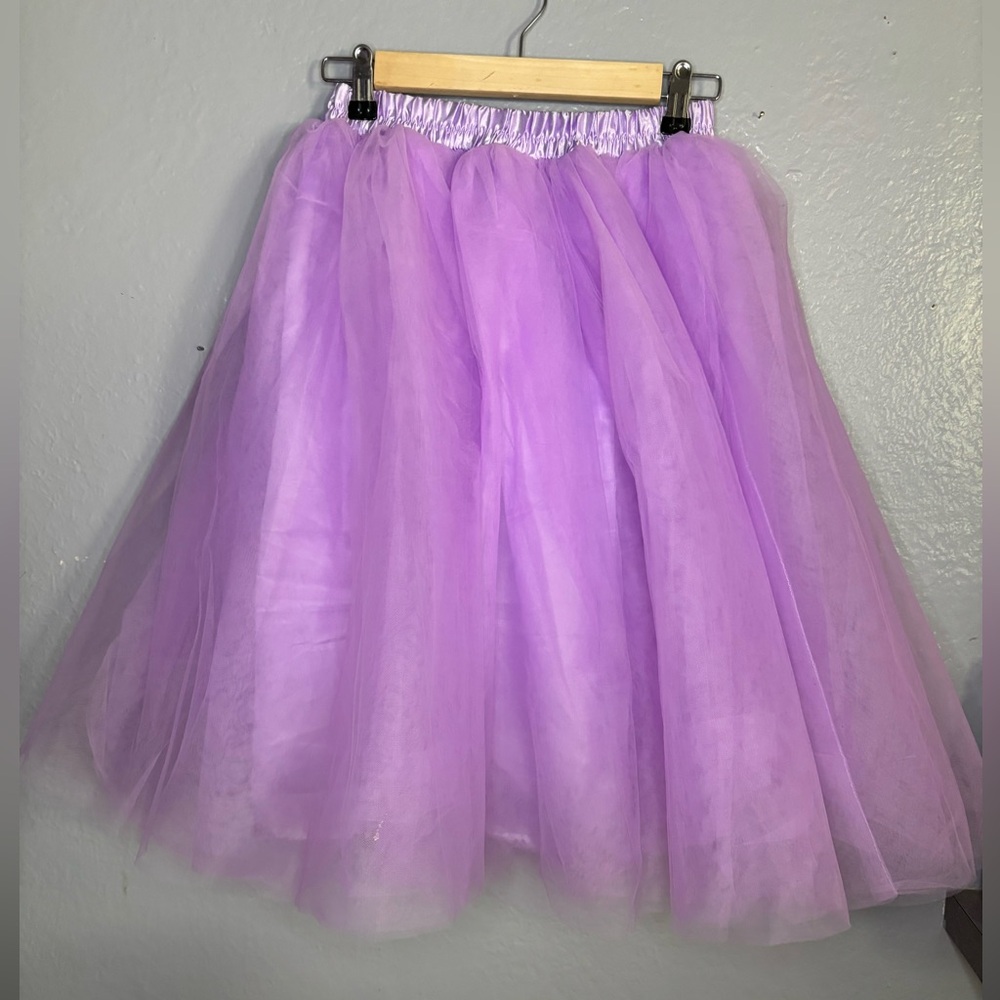 KEPHY‎ TULLE SKIRT. Lavender 6 layers. Tulle/satin. Dress up fairy costume